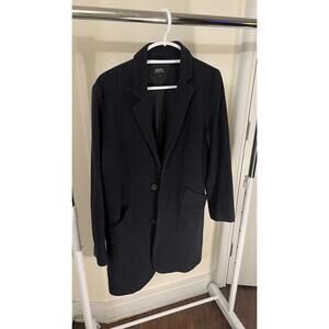 A.P.C. Black Pea Coat Large